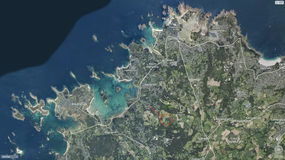 Plan satellite de la carrière de Saint-Samson