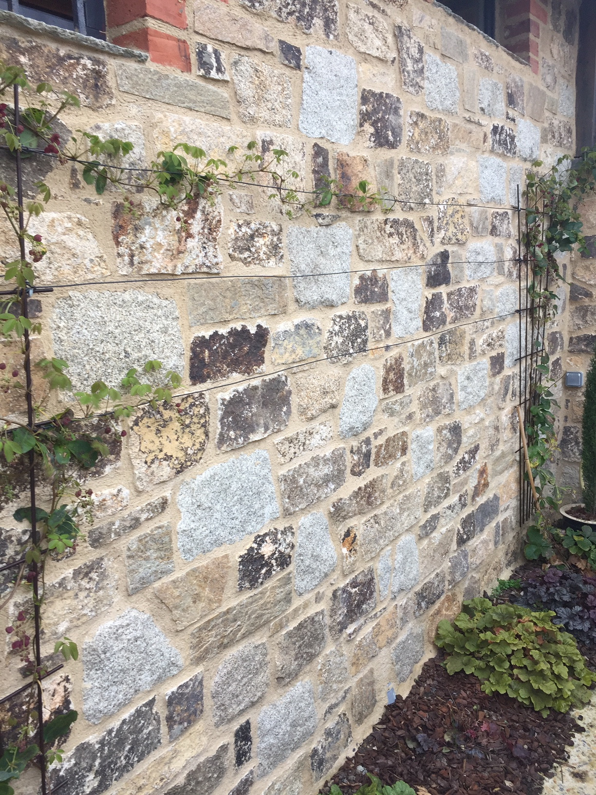 Mélange de pierre à coller en granits rouillés