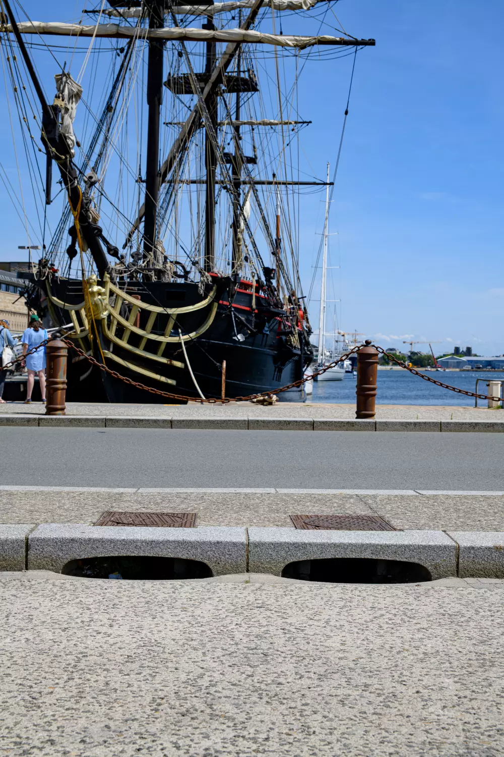 Bordure avaloir en granit breton